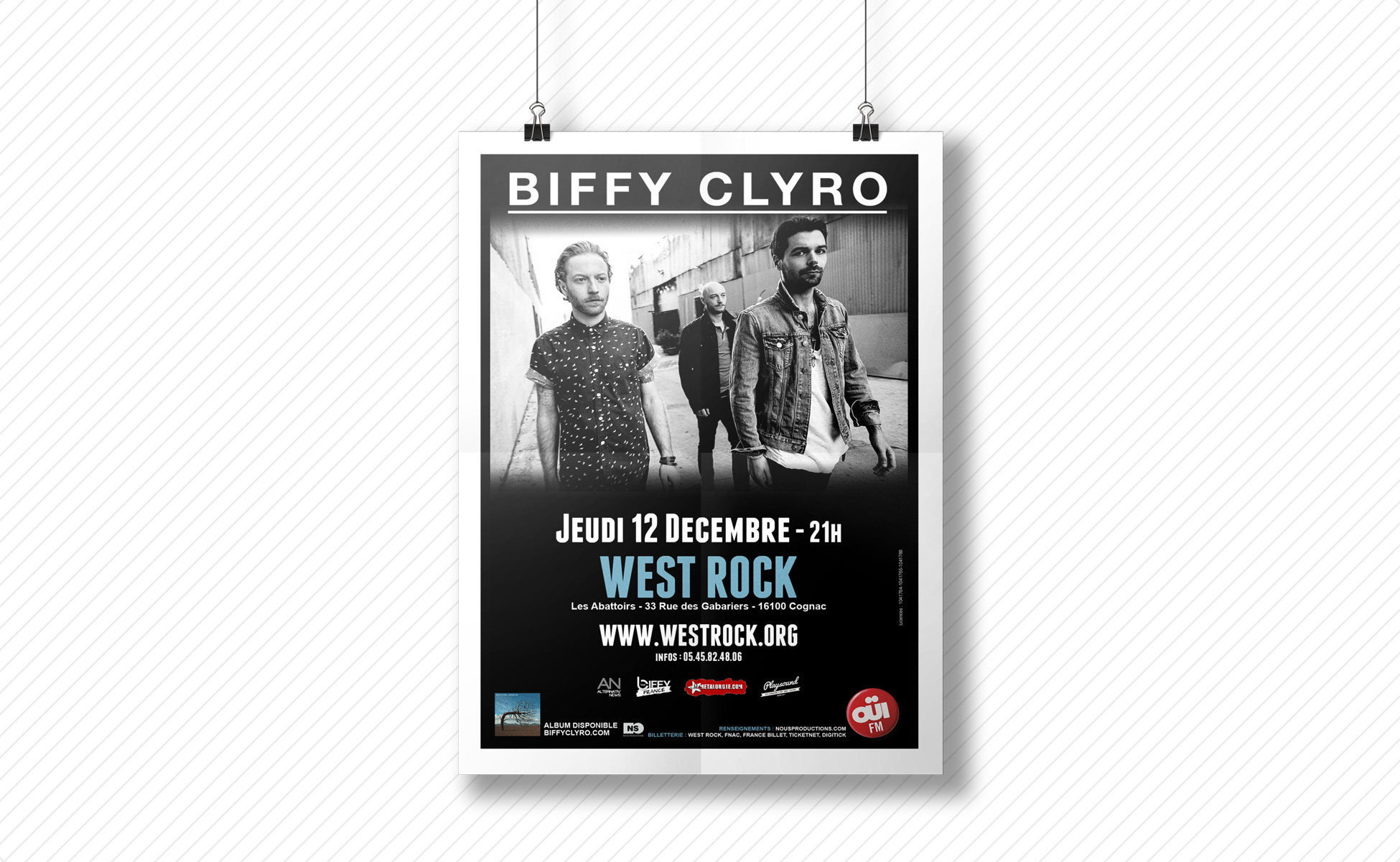 Slider 1 - Affiche Biffy Clyro - Cognac